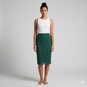 Green Lace Midi Skirt from Target